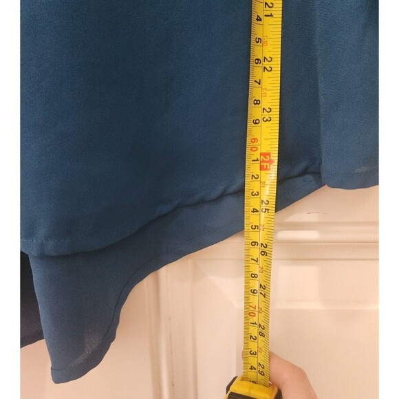 Sheer Green Tunic Top Blouse Long Sleeve Loose Fit l Womens Size Small - Picture 8 of 8